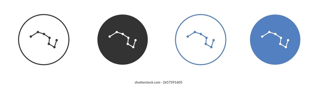 Diseños gráficos del logotipo del icono de Constellation