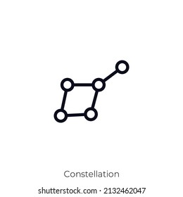 Constellation icon. Outline style icon design isolated on white background
