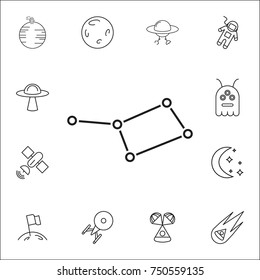 constellation icon. Set of space icons. Signs, outline symbols collection, simple thin line icons for websites, web design, mobile app, info graphics on white background