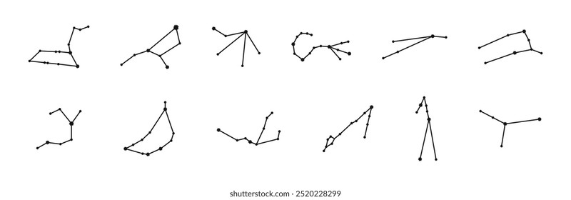 Icono de Constellation. Símbolo de mapa de estrellas