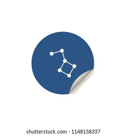 constellation icon in sticker style. One of space collection icon can be used for UI/UX