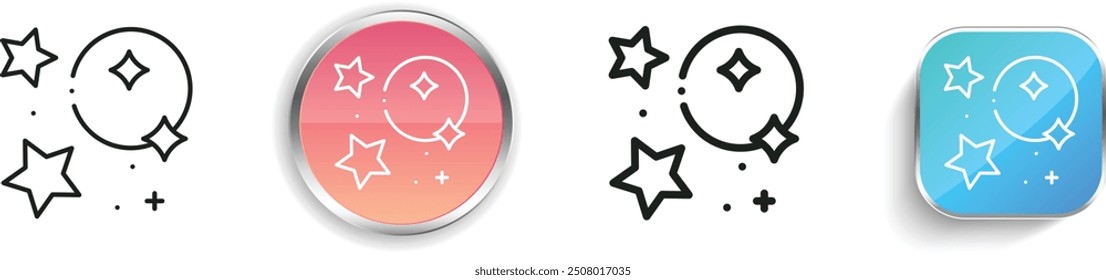 constellation icon. Thin Linear, Regular and Button Style Design Isolated On White Background