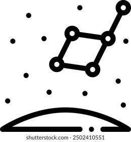 constellation icon. Thin Linear Style Design Isolated On White Background