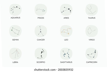 Constellation Icon Vector Horoscope Line