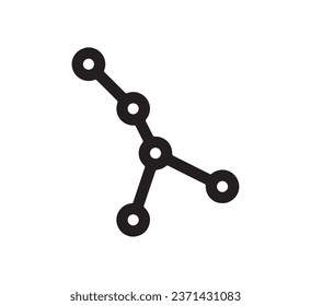 Constellation icon vector. Linear style sign for mobile concept and web design. Constellation symbol illustration. Pixel vector graphics - Vector.