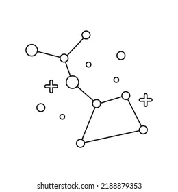 Constellation icon vector from space collection. Thin line constellation outline icon vector illustration. isolated on white background