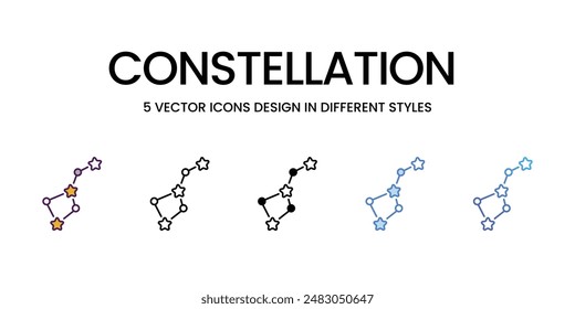 Constellation icons vector set stock illustration.