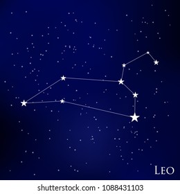 constellation Leo in the starry sky