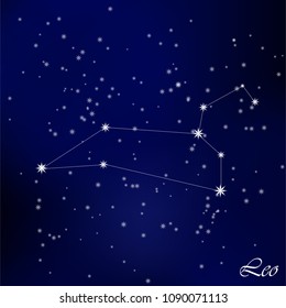 constellation Leo in the starry sky