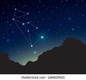 Constellation Lepus in deep space