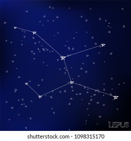 constellation Lepus in the starry sky