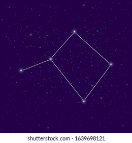 constellation Libra in the night sky on planet Earth.