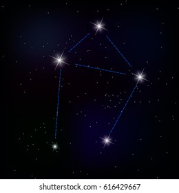 constellation of Libra. vector image