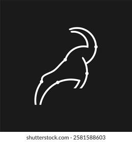 constellation line goat logo design