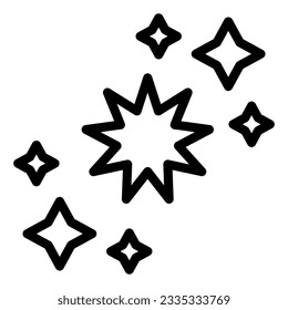 Symbol der Sternlinie. Sterne Vektorgrafik einzeln auf Weiß. Astrologie Umriss Stil Design, entwickelt für Web und App. EPS10