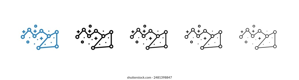 Constellation liner icon vector set.