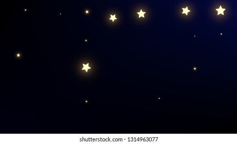 Constellation Map. Astronomical Print. Dark Galaxy Pattern. Beautiful Cosmic Sky with Many Stars.     Vector Zodiac Sky Background.