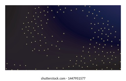 Constellation Map. Astronomical Print. Dark Blue Galaxy Pattern. Mystic Cosmic Sky with Many Stars.     Vector Stars Background.