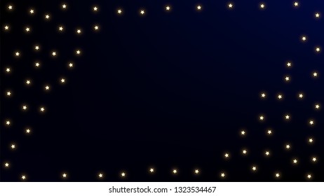 Constellation Map. Astronomical Print. Gradient Blue Galaxy Pattern. Magic Cosmic Sky with Many Stars.     Vector Constellation Map Background.