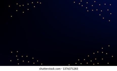 Constellation Map. Astronomical Print. Magic Cosmic Sky with Many Stars.     Gradient Blue Galaxy Pattern. Vector Sky Cosmos Background.