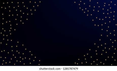 Constellation Map. Astronomical Print. Mystic Cosmic Sky with Many Stars.     Night Galaxy Pattern. Vector Stars in Space Background.
