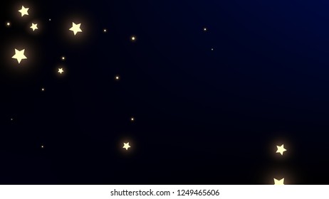 Constellation Map. Astronomical Print. Shining Cosmic Sky with Many Stars.     Blue Galaxy Pattern. Vector Stars in Space Background.