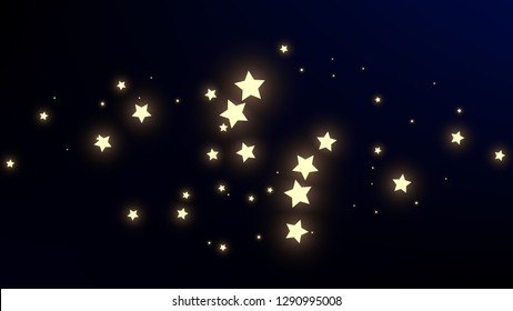 Constellation Map. Astronomical Print. Shining Cosmic Sky with Many Stars.     Blue Galaxy Pattern. Vector Nebula Space Background.