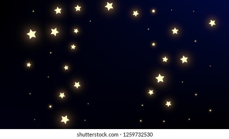 Constellation Map. Beautiful Cosmic Sky with Many Stars.     Night Galaxy Pattern. Astronomical Print. Vector Stars Background.