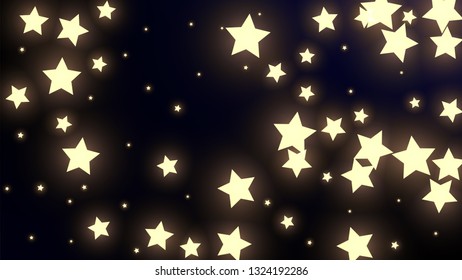 Constellation Map. Beautiful Cosmic Sky with Many Stars.     Night Galaxy Pattern. Astronomical Print. Vector Sky Cosmos Background.