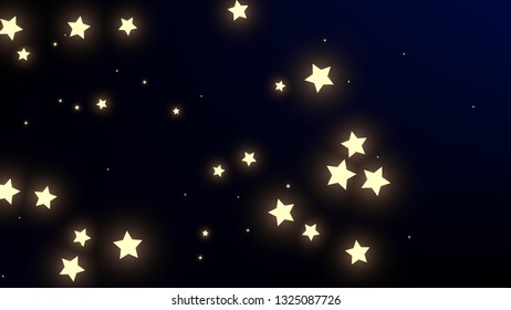 Constellation Map. Beautiful Cosmic Sky with Many Stars.     Dark Blue Galaxy Pattern. Astronomical Print. Vector Milky Way Background.