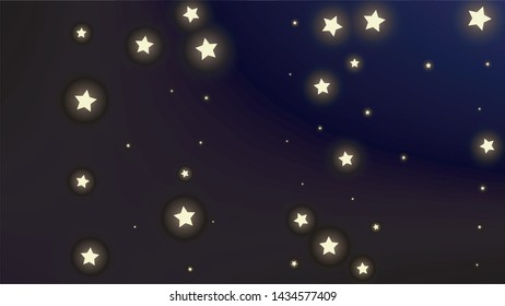 Constellation Map. Beautiful Cosmic Sky with Many Stars.     Astronomical Print. Dark Blue Galaxy Pattern. Vector Stars in Space Background.