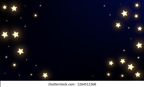 Constellation Map. Blue Galaxy Pattern. Mystic Cosmic Sky with Many Stars.     Astronomical Print. Vector Constellation Pattern.