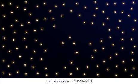 Constellation Map. Blue Galaxy Pattern. Astronomical Print. Magic Cosmic Sky with Many Stars.     Vector Stars Background.