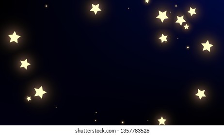Constellation Map. Blue Galaxy Pattern. Astronomical Print. Mystic Cosmic Sky with Many Stars.     Vector Zodiac Sky Background.