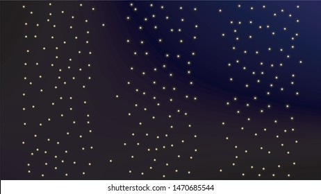 Constellation Map. Blue Galaxy Pattern. Astronomical Print. Mystic Cosmic Sky with Many Stars.     Vector Milky Way Background.