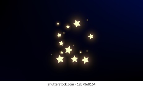 Constellation Map. Dark Blue Galaxy Pattern. Magic Cosmic Sky with Many Stars. Astronomical Print. Vector Constellation Pattern.