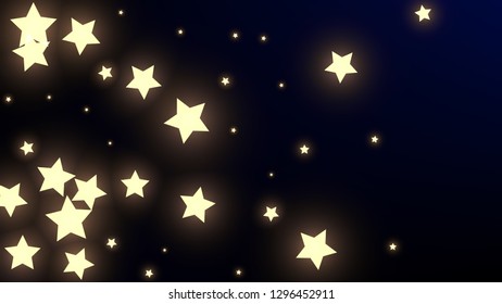 Constellation Map. Dark Blue Galaxy Pattern. Mystic Cosmic Sky with Many Stars.     Astronomical Print. Vector Sky Cosmos Background.