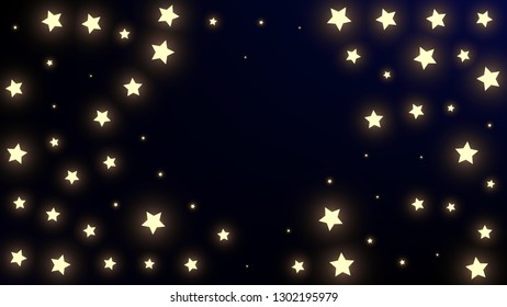 Constellation Map. Dark Blue Galaxy Pattern. Magic Cosmic Sky with Many Stars.     Astronomical Print. Vector Constellation Map Background.
