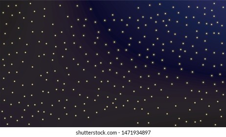 Constellation Map. Dark Blue Galaxy Pattern. Shining Cosmic Sky with Many Stars.     Astronomical Print. Vector Zodiac Sky Background.