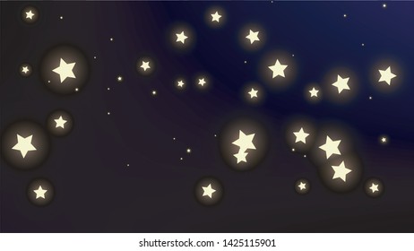 Constellation Map. Dark Galaxy Pattern. Astronomical Print. Beautiful Cosmic Sky with Many Stars.     Vector Sky Cosmos Background.