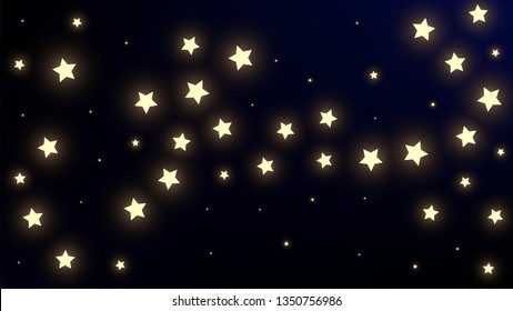 Constellation Map. Gradient Blue Galaxy Pattern. Magic Cosmic Sky with Many Stars.     Astronomical Print. Vector Space Stars Background.