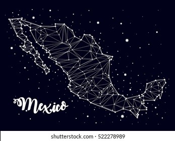 constellation. map of Mexico