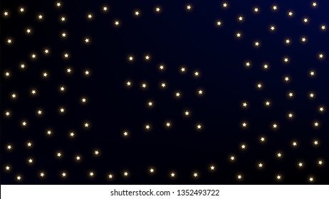 Constellation Map. Mystic Cosmic Sky with Many Stars.     Astronomical Print. Dark Galaxy Pattern. Vector Space Stars Background.