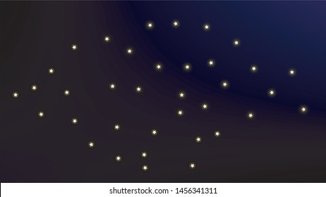 Constellation Map. Mystic Cosmic Sky with Many Stars.     Astronomical Print. Gradient Blue Galaxy Pattern. Vector Stars in Space Background.
