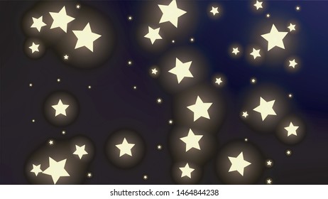 Constellation Map. Mystic Cosmic Sky with Many Stars.     Astronomical Print. Gradient Blue Galaxy Pattern. Vector Milky Way Background.