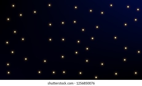 Constellation Map. Night Galaxy Pattern. Beautiful Cosmic Sky with Many Stars.     Astronomical Print. Vector Stars in Space Background.
