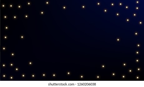 Constellation Map. Night Galaxy Pattern. Astronomical Print. Shining Cosmic Sky with Many Stars.     Vector Stars Background.