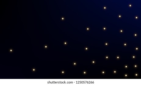 Constellation Map. Shining Cosmic Sky with Many Stars.     Astronomical Print. Gradient Blue Galaxy Pattern. Vector Sky Cosmos Background.