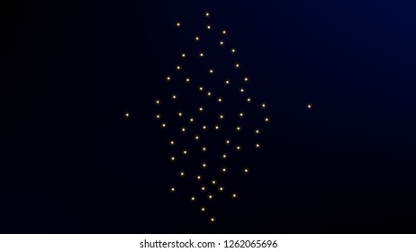 Constellation Map. Shining Cosmic Sky with Many Stars.     Astronomical Print. ector Nebula Space Background.