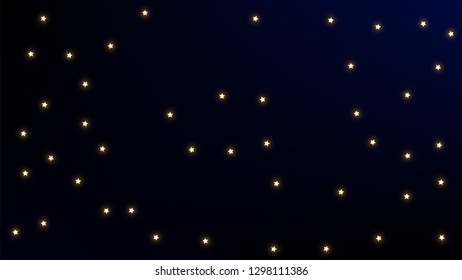 Constellation Map. Shining Cosmic Sky with Many Stars.     Dark Galaxy Pattern. Astronomical Print. Vector Stars in Space Background.